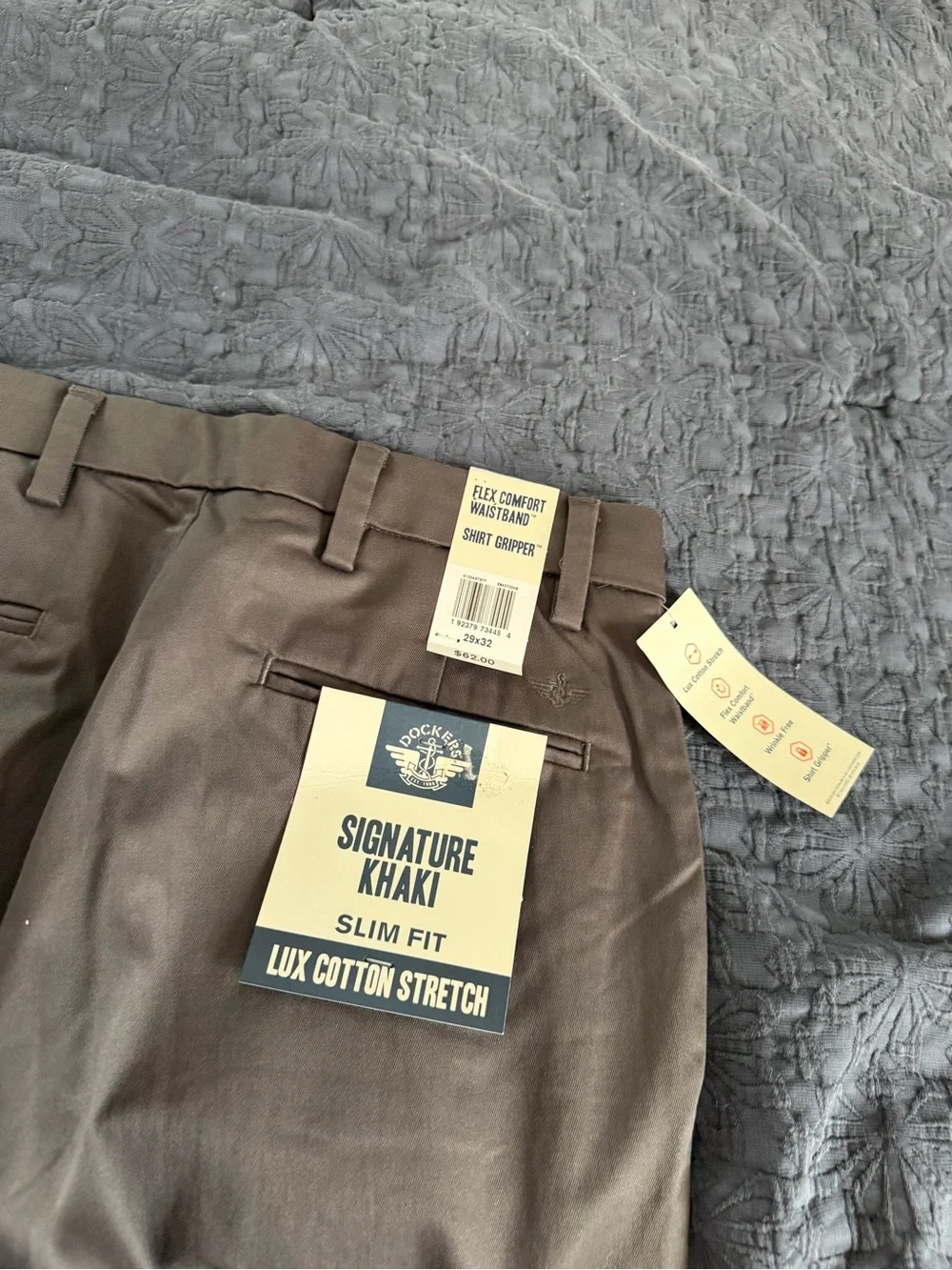 Dockers Men's Charcoal Gray Chinos